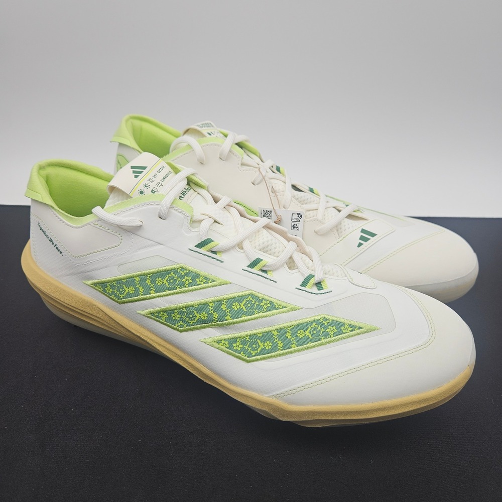 Adidas Adizero Impact MHA Baseball Cleats White Lime Green JQ8233 Mens 16 NEW‎